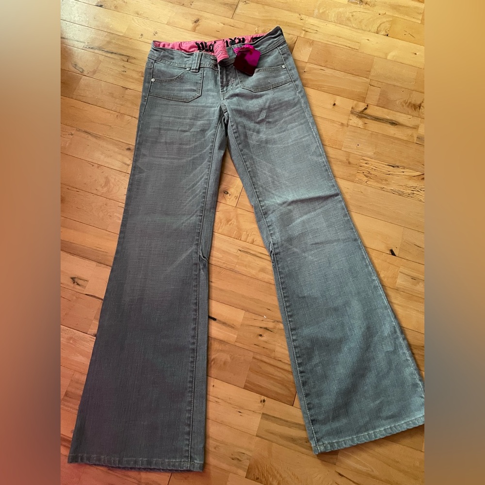 PLAYBOY Vintage Deadstock Gray Flare Wide Leg Jeans